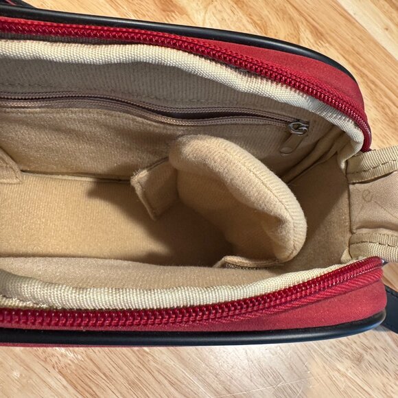 NWT JILL-E DESIGNS RED leather CAMERA SHOULDER Photography Compact System BAG - Picture 10 of 16